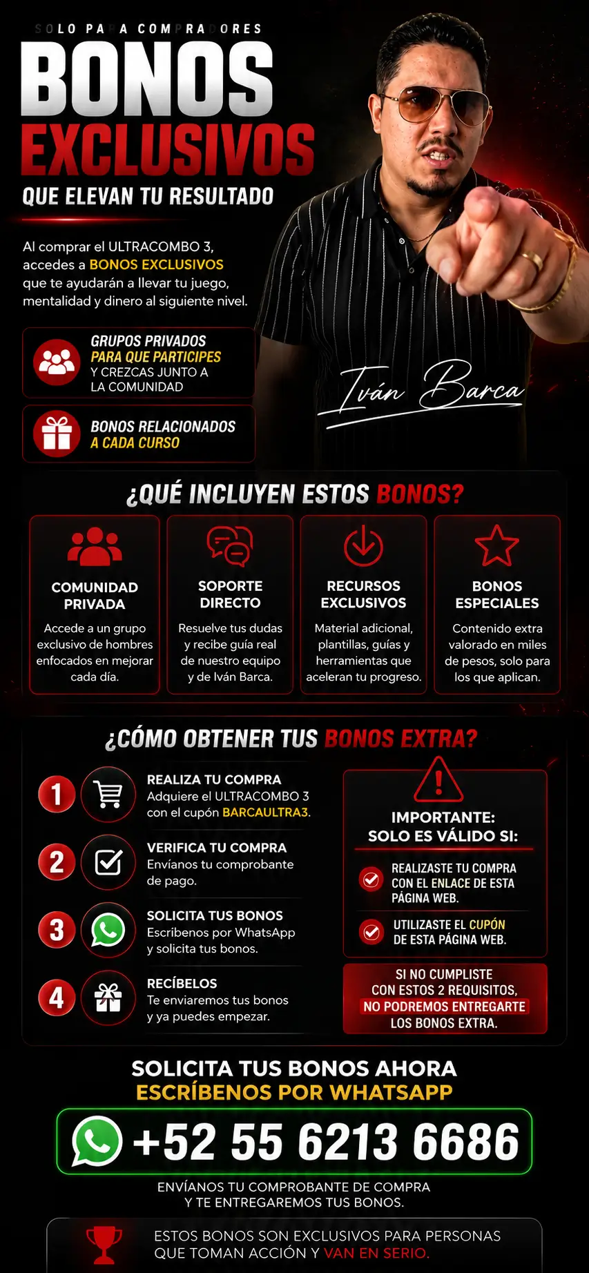 Solicitar bonos extra Ultracombo 3